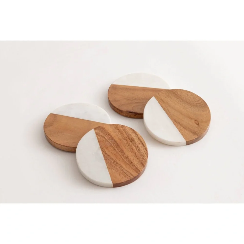 Bamboo & Marble Coasters